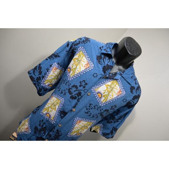 VTG 90's Thums Up Hawaiian Shirt 100% Rayon Floral Short Sleeve Mens Size XL - Picture 5 of 8
